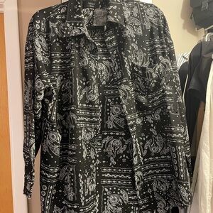VICI Black and White Paisley Shirt